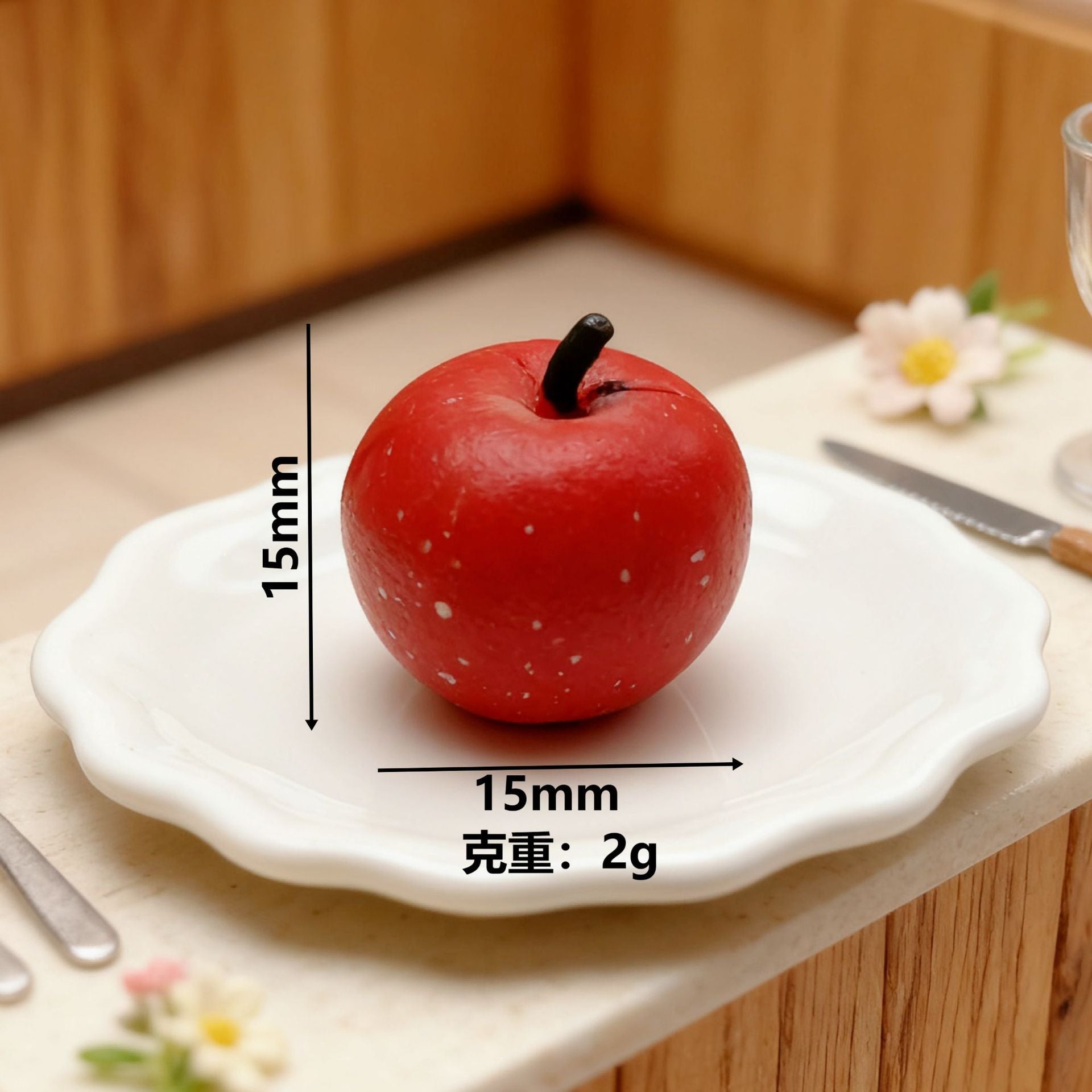 Wholesale 10pcs Mini Apple Miniature Food Toy Fruit  Ornaments  Doll Accessories
