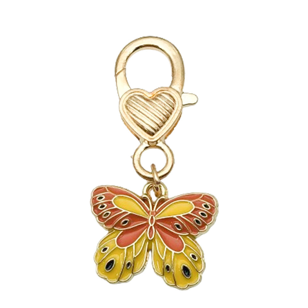 Wholesale Colorful butterfly metal keychain