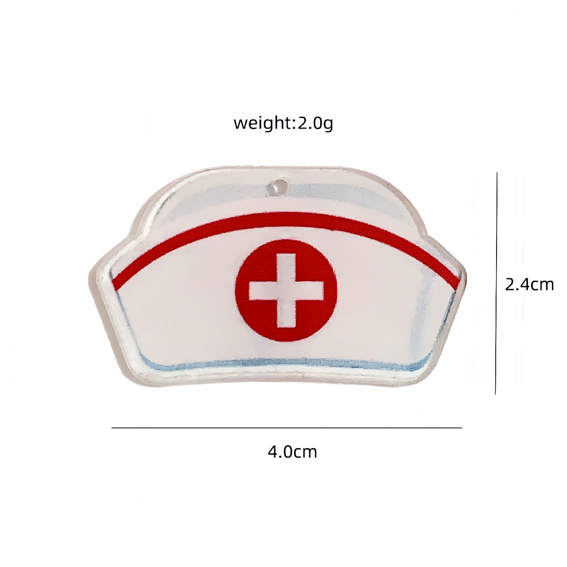 Wholesale 30pcs Nurses'  Day Pink Acrylic Pendant DIY