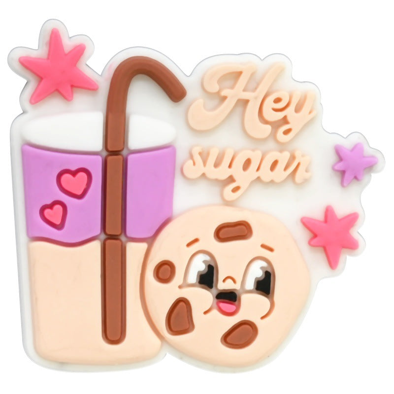 Wholesale Random 100pcs Valentine' s Day series diverse cartoon Croc Charms