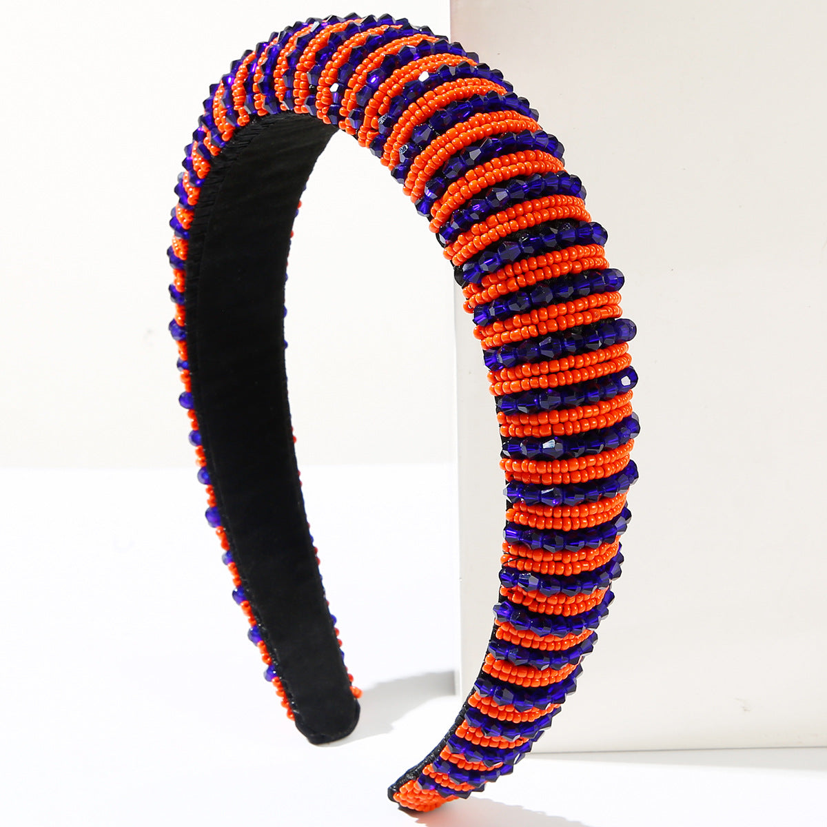 Wholesale Handmade crystal headband with color matching sponge high top