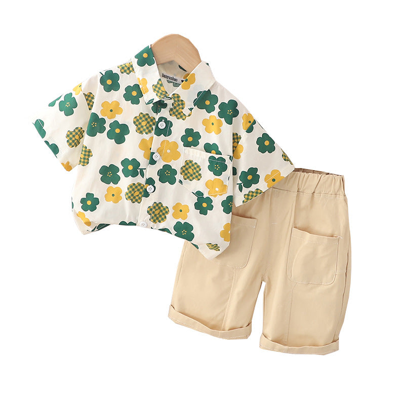 Wholesale Boys' Summer Split Cotton Two-piece Set