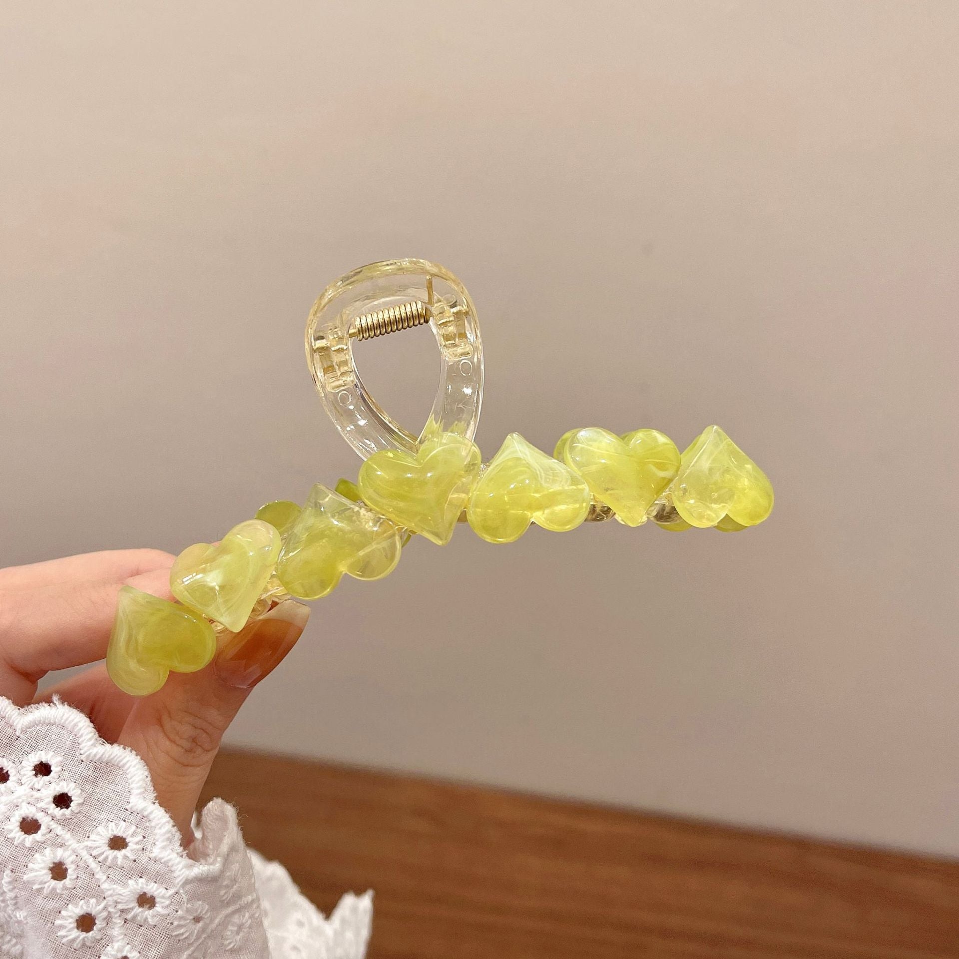 Wholesale Jelly Color Love New Summer Acrylic Hair Clips