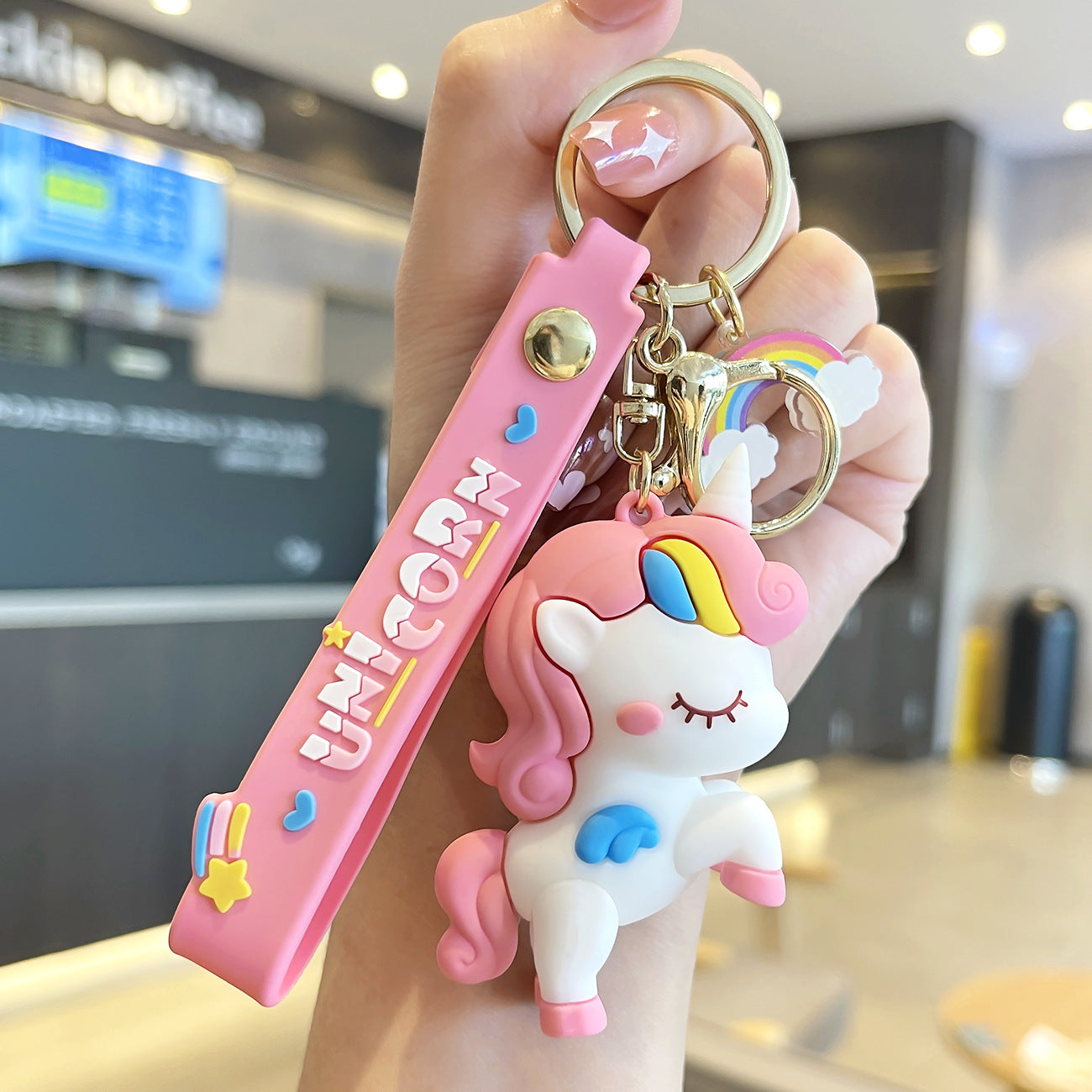 Lindo llaves de unicornio de fantasía al por mayor