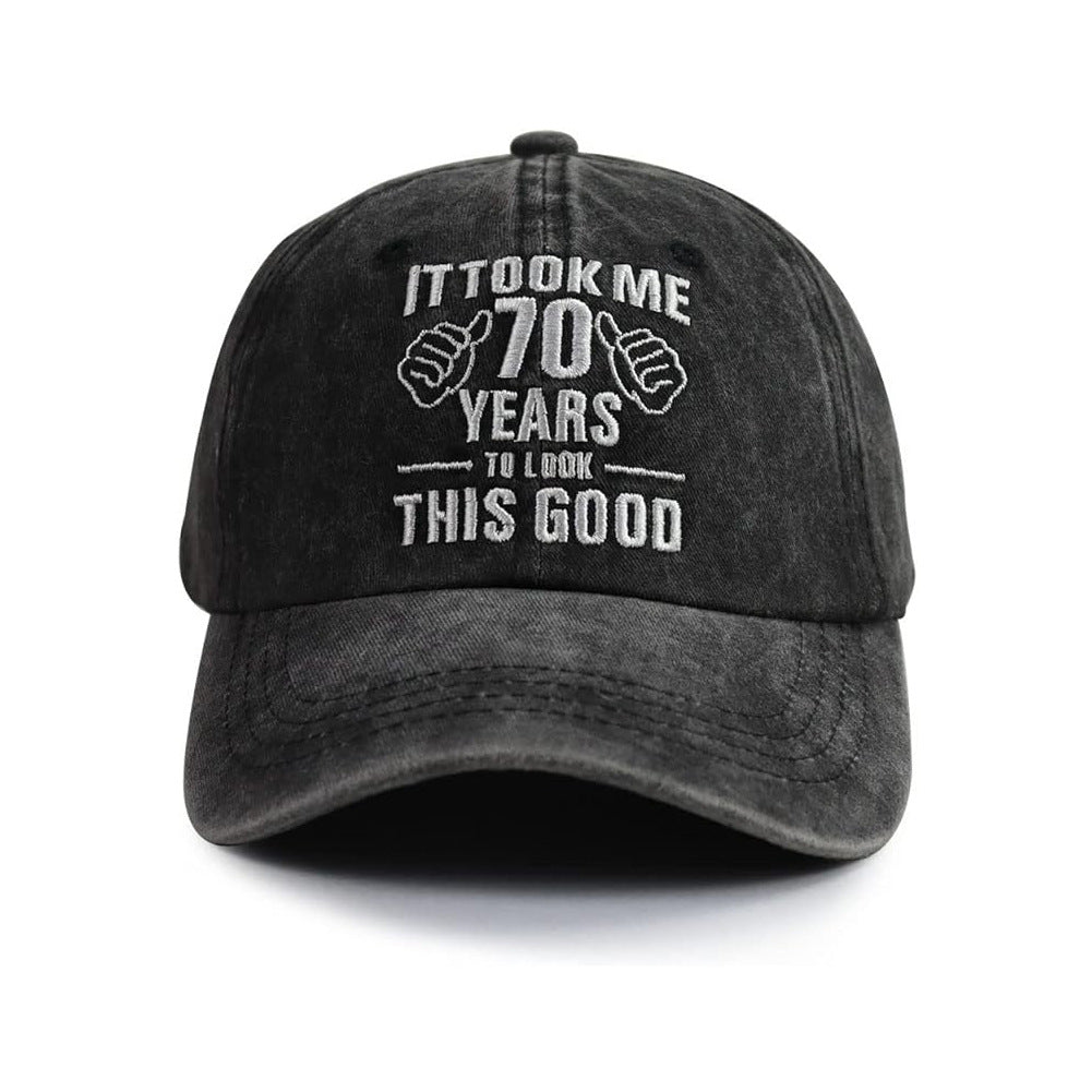 Wholesale Embroidered Washed Cotton 80th Vintage Baseball Cap