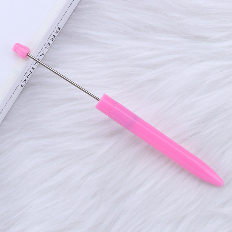 Wholesale New DIY Beaded Pen Macaron Color Long Large Capacity Refill Ballpoint Pen Printable for Wrap