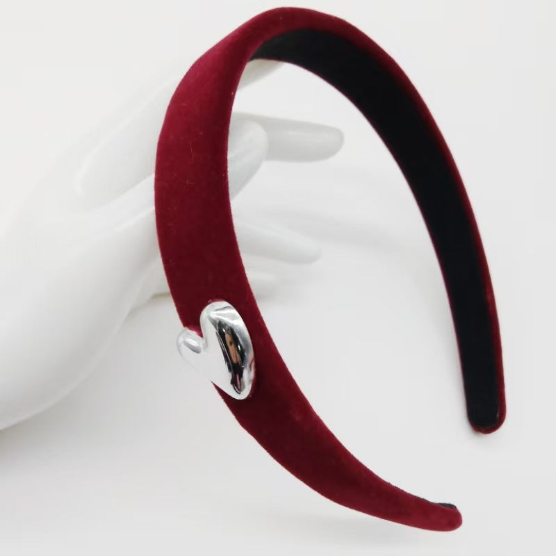 Wholesale Valentine's Day Love Fabric Hair Band Women's  Fabric Wide Edge Headband