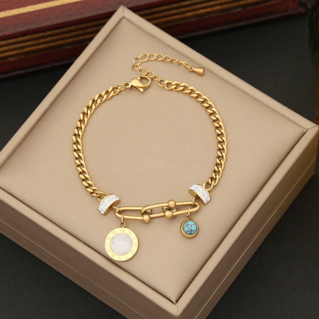 Wholesale Flower Love Butterfly Stainless Steel Bracelet