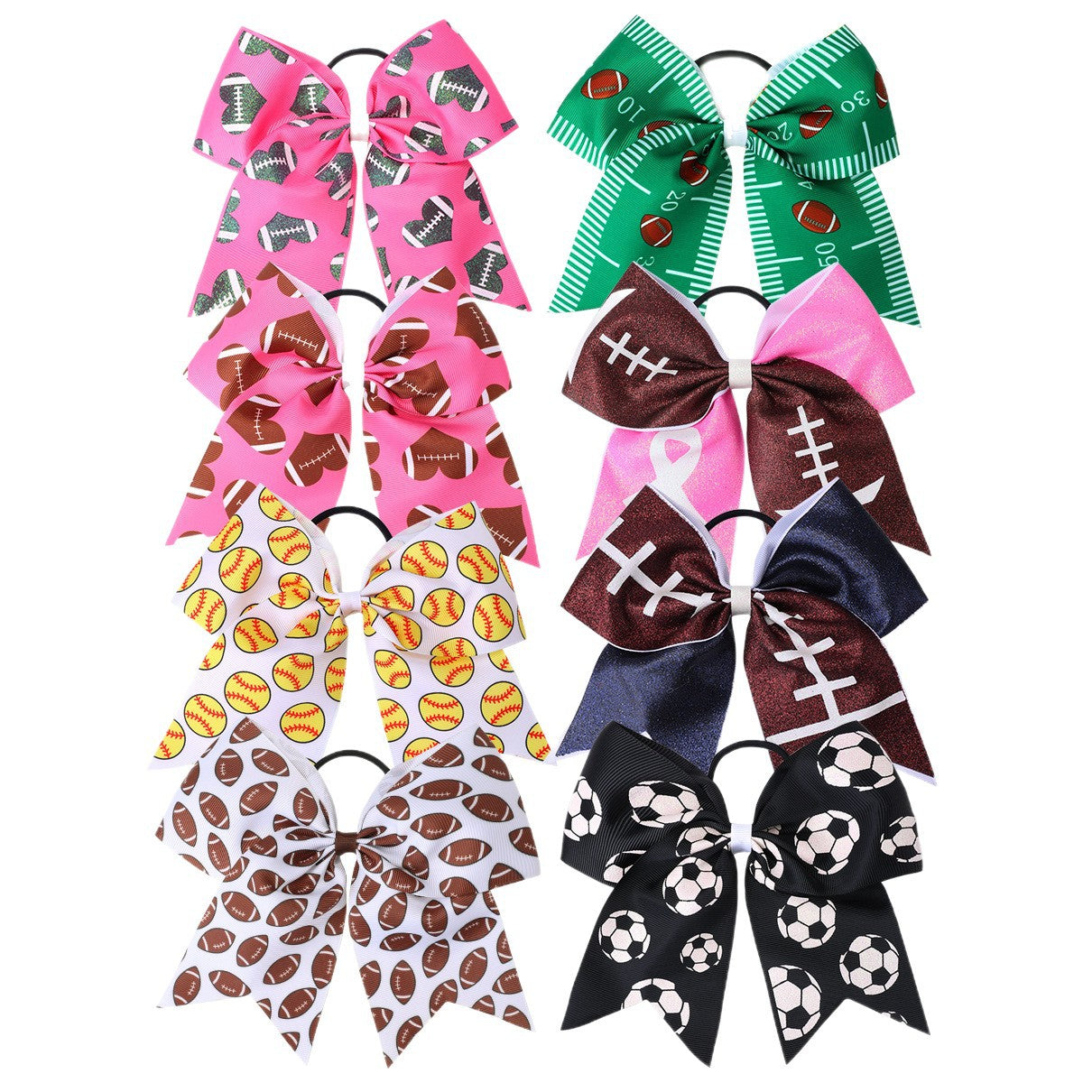 Wholesale World Cup fans children' s dovetail bow hair band Football Pattern