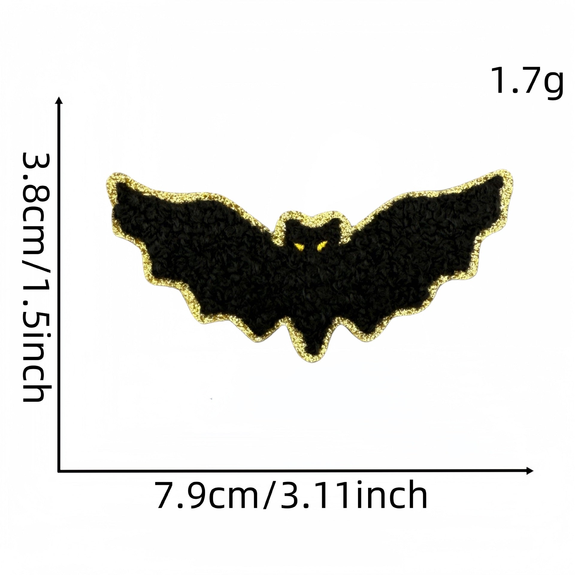 Wholesale  Gold-edged Pumpkin Embroidered Ghost Patch