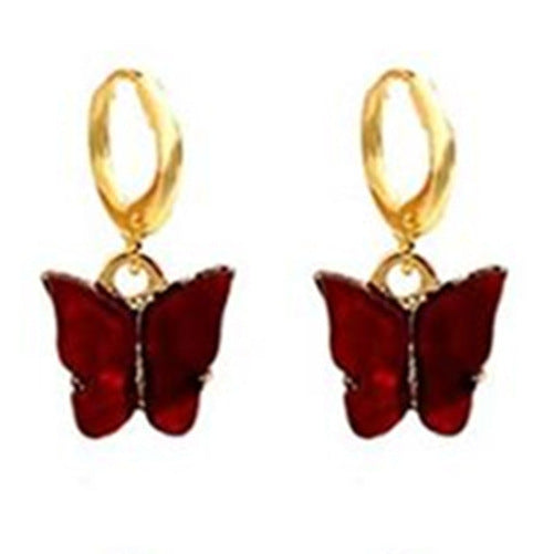 Wholesale Colorful Acrylic Butterfly Earrings