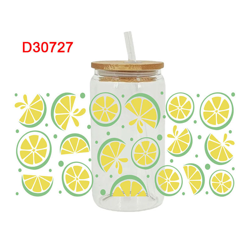 Wholesale Colorful Fruit Series 16oz Cup UV DTF Wraps