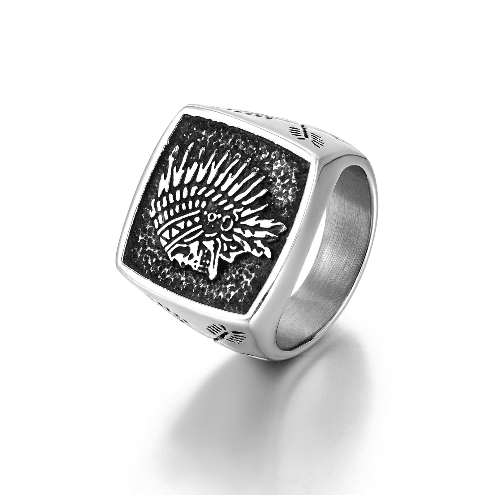 Wholesale Indian Totem Vintage Stainless Steel Men's Ring