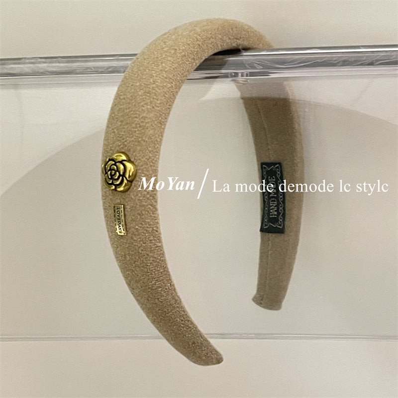 Wholesale Little Fragrant Wind Camellia High Skull Top Cute Face Wash Headband