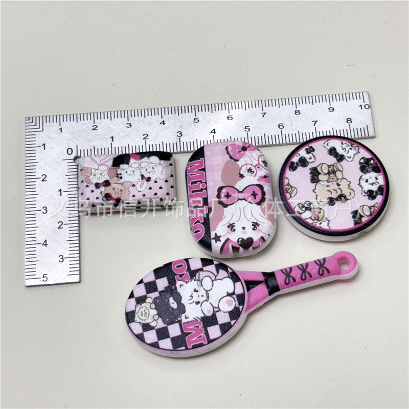 Wholesale 100pcs/pack Through hole puppy print irregular beaded pen accessories OLY Exclusive