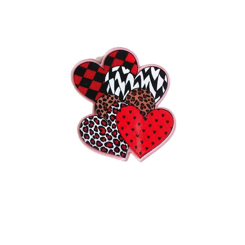 Wholesale 10pcs loose pink cartoon letters peach heart Acrylic Flatback