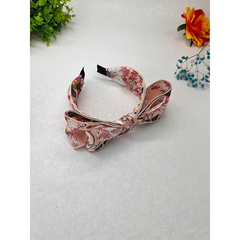 Wholesale Bow Large Flower Polyester Fabric Headband