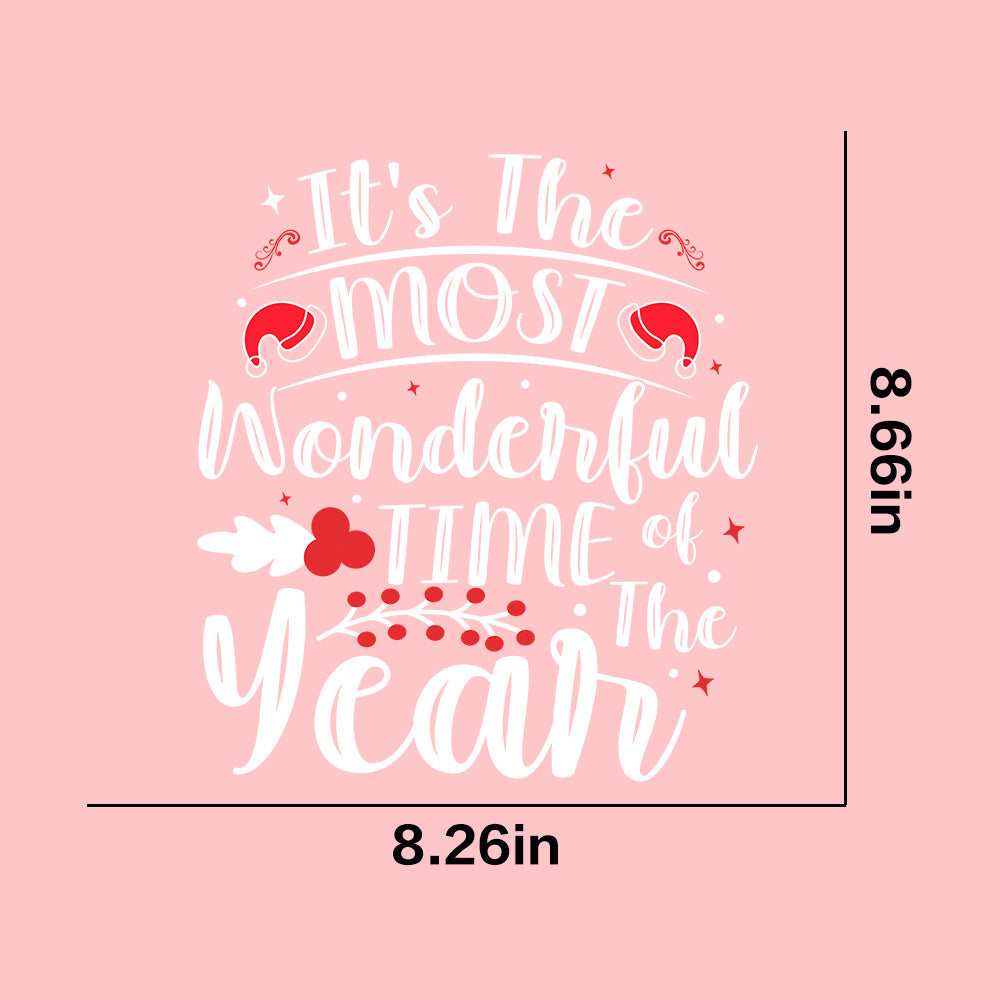 Wholesale  10pcs/pack Christmas pattern T-shirt heat transfer UV DTF ready-to-use transfer stickers