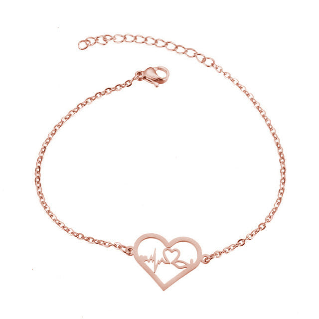 Wholesale Couple Bracelet Female High Sense Titanium Steel Bracelet Niche Design Couple Jewelry Stainless Steel Animal Letter Jewelry