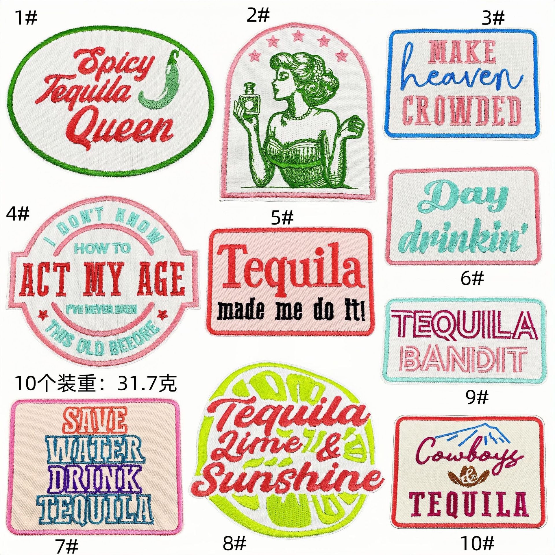 Wholesale  Colorful English Letter Embroidery Cloth DIY Patches