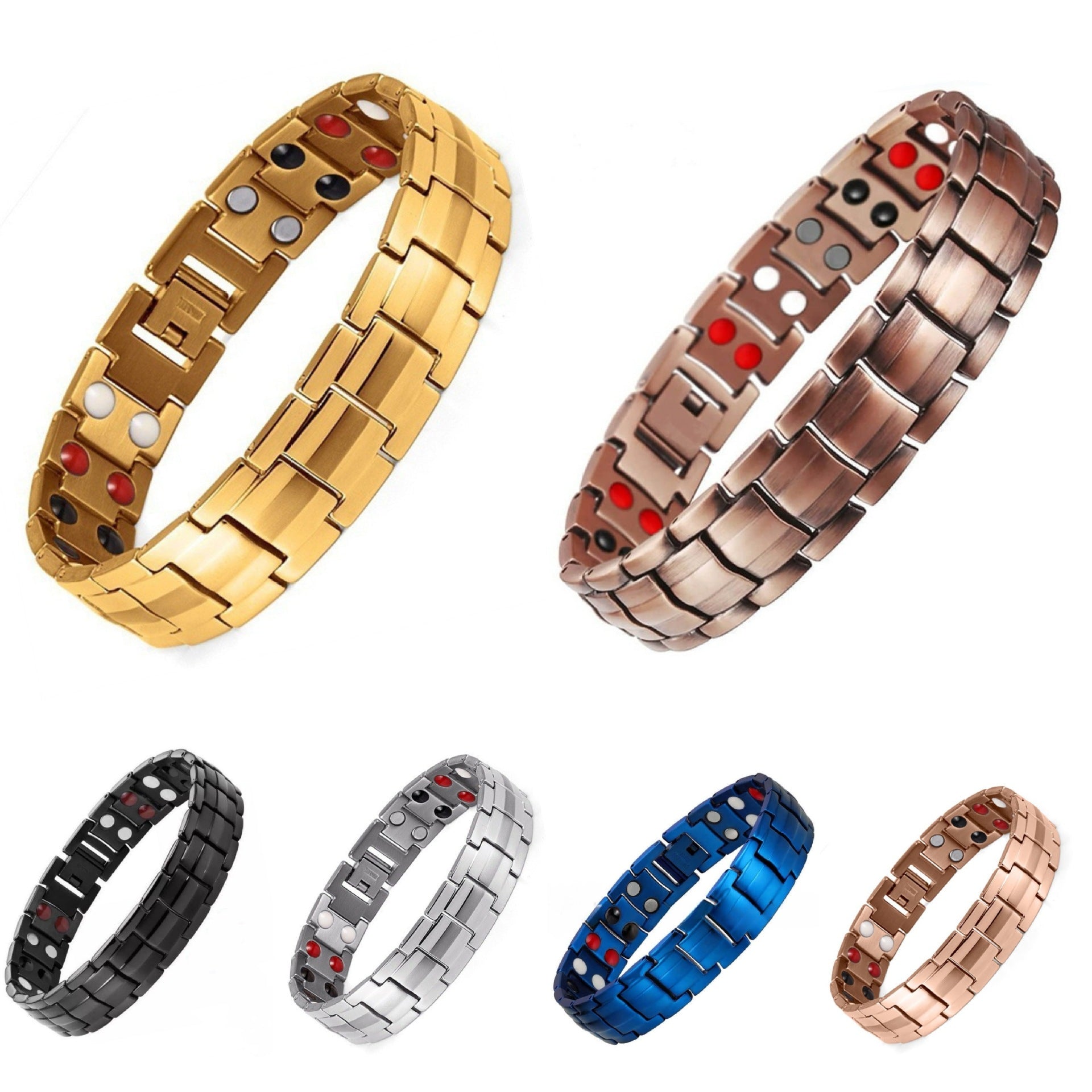 Wholesale  Detachable Double Row Magnet Men' s Bracelet