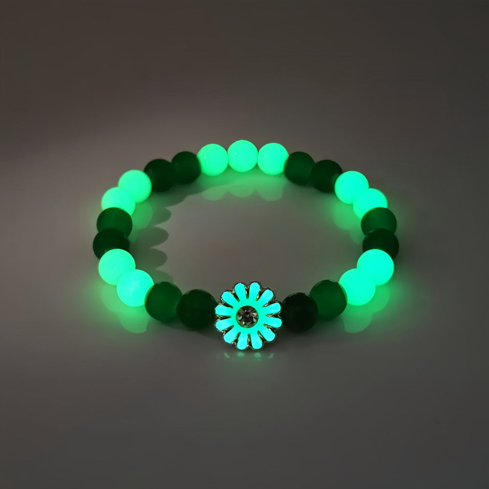 Wholesale 4pcs Luminous  Bracelet Environmentally Friendly Glass/glazed Flower