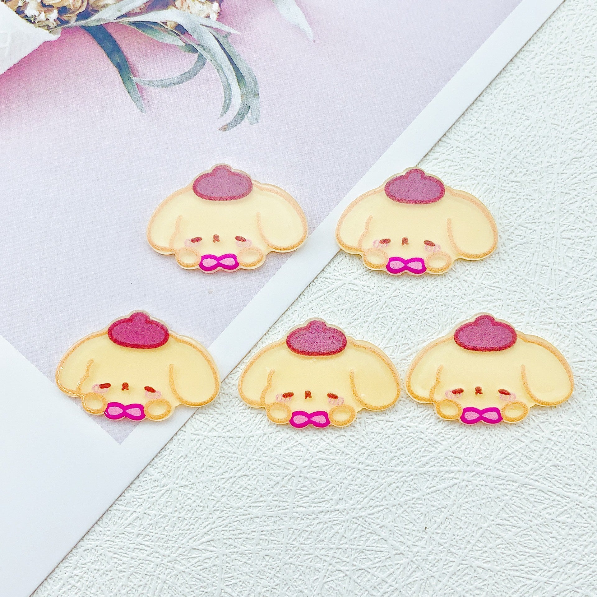 Wholesale 30pcs/ pack Acrylic Cartoon Acrylic Flatback Patch Handmade DIY Accessories