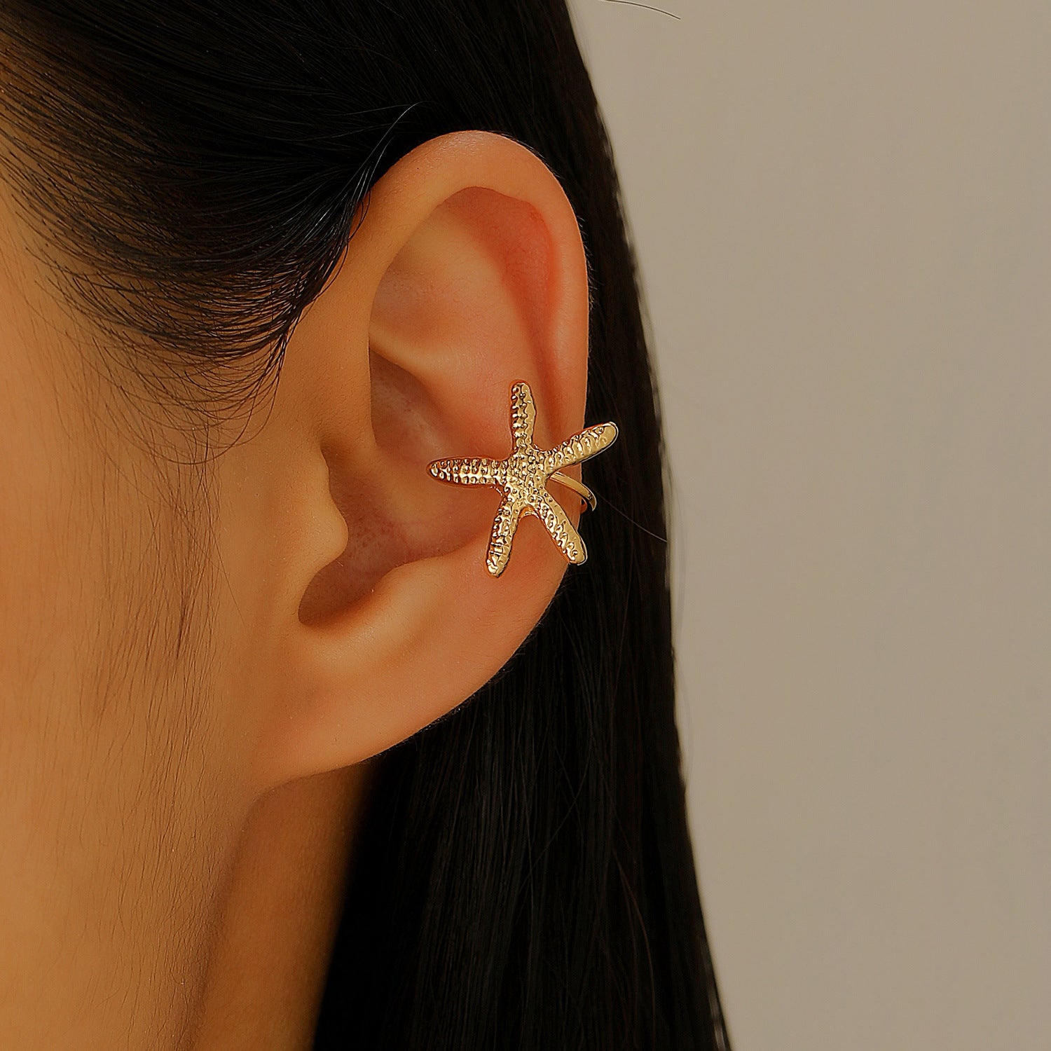 Wholesale Starfish Sun Moon Flower Ear Cuff No Piercing Women Vacation Style Fashion Accessory