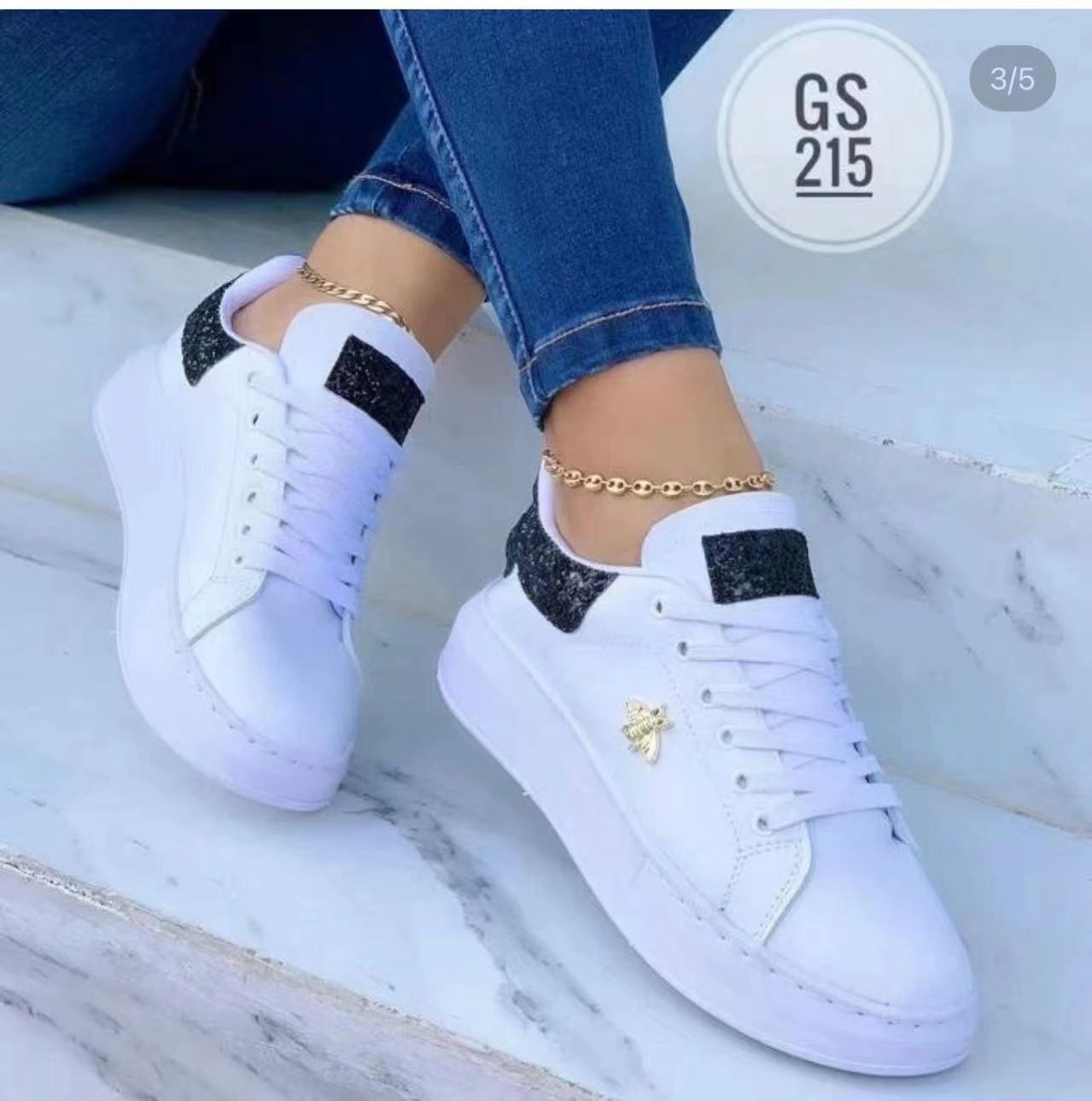 Wholesale Autumn PU Surface Waterproof Women's Butterfly Sneakers