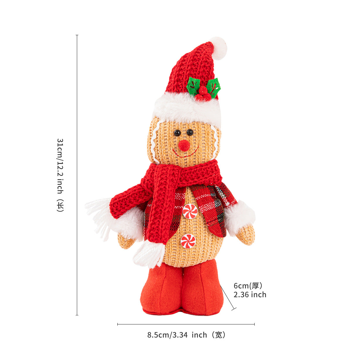 Wholesale Christmas Doll Knitted Pointed Hat Sitting Decoration