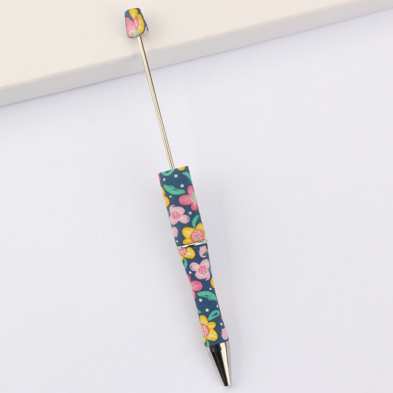 Wholesale Beadable Pens DIY for Beaded Cow Leopard Print Plastic Pen