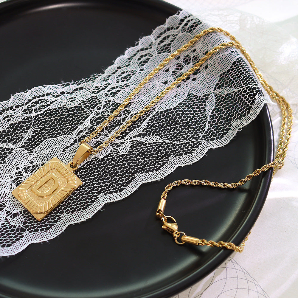 Wholesale Vintage High-end Gold-plated Titanium Steel Necklace