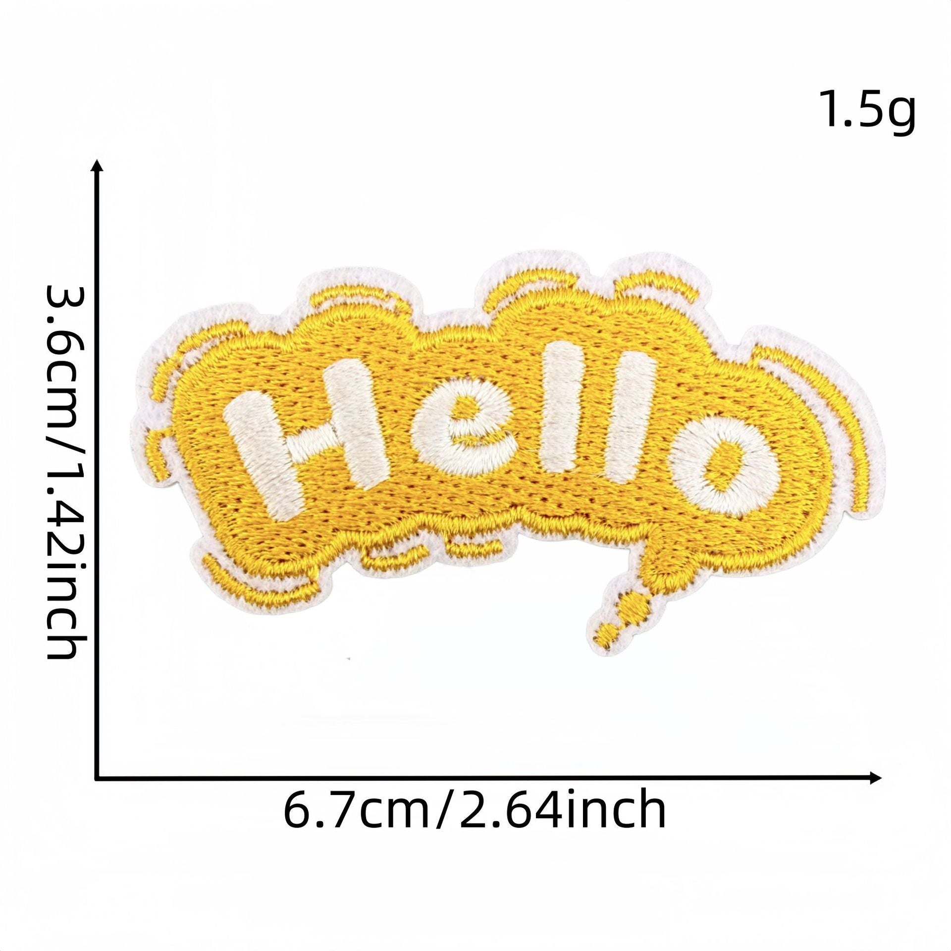 Wholesale Cartoon Hello Embroidered Patch For Everyday DIY Decoration Clothing Accessory