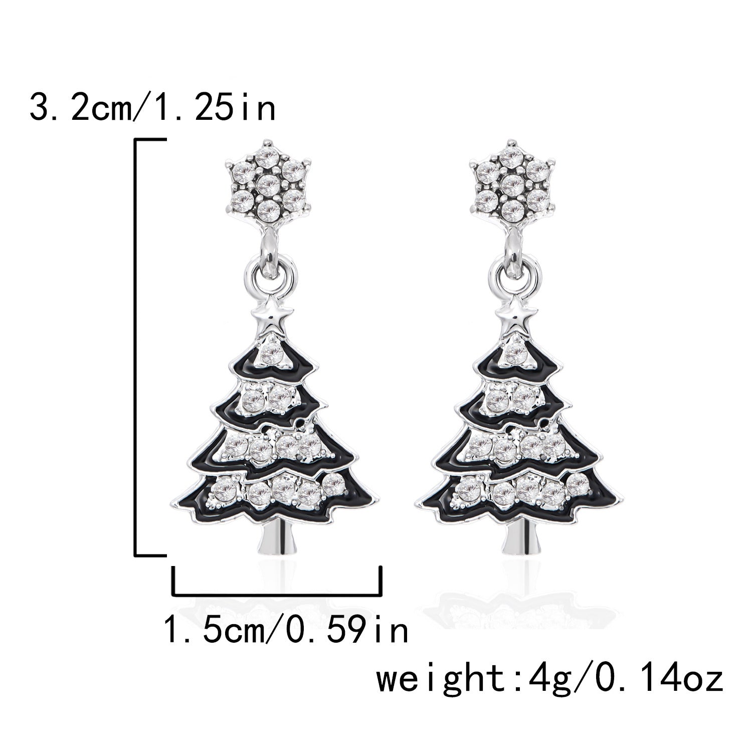 Wholesale Christmas earrings bow wreath Christmas tree earrings