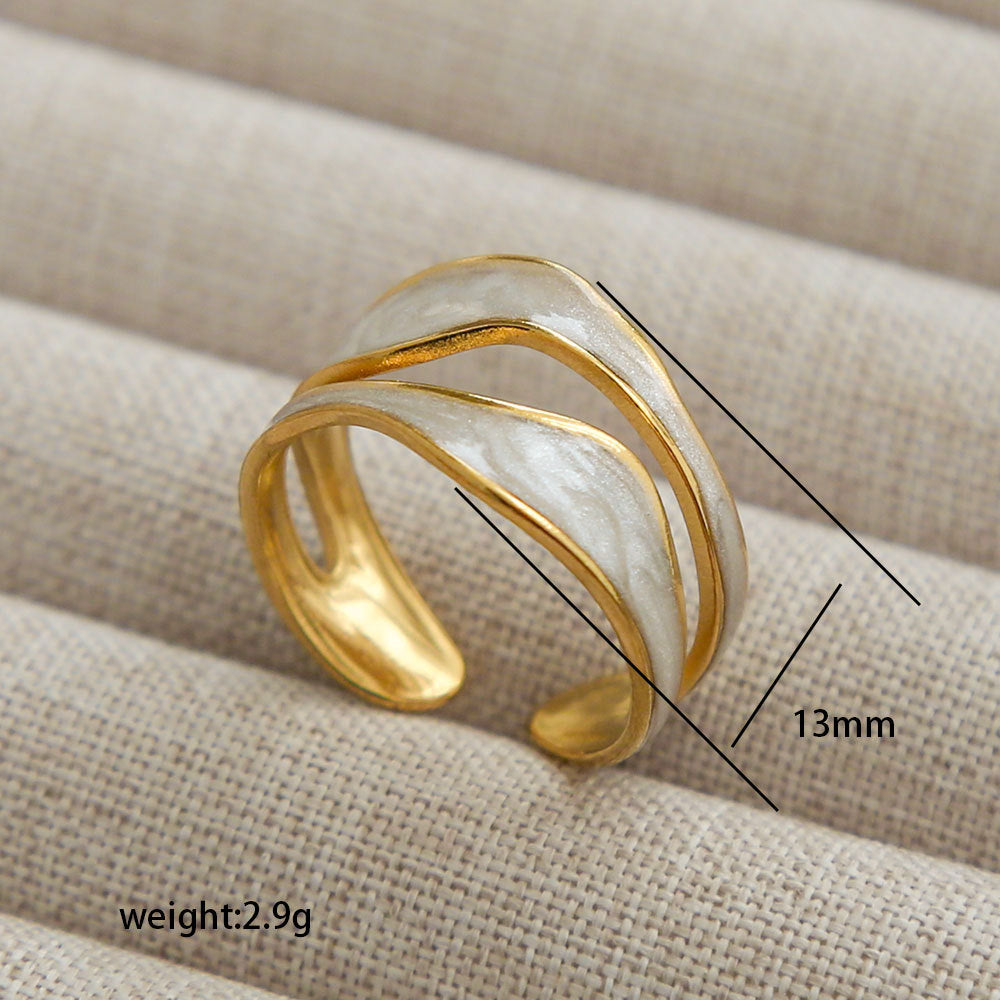 Wholesale Open Ring Stainless Steel Geometric Versatile Stainless Steel Ring