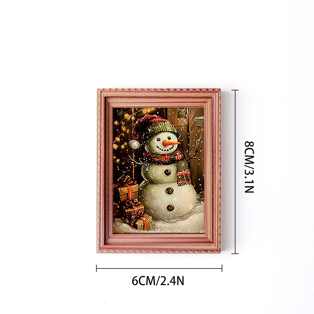 Wholesale Christmas Retro Wooden Photo Frame Magnetic Fridge Magnet