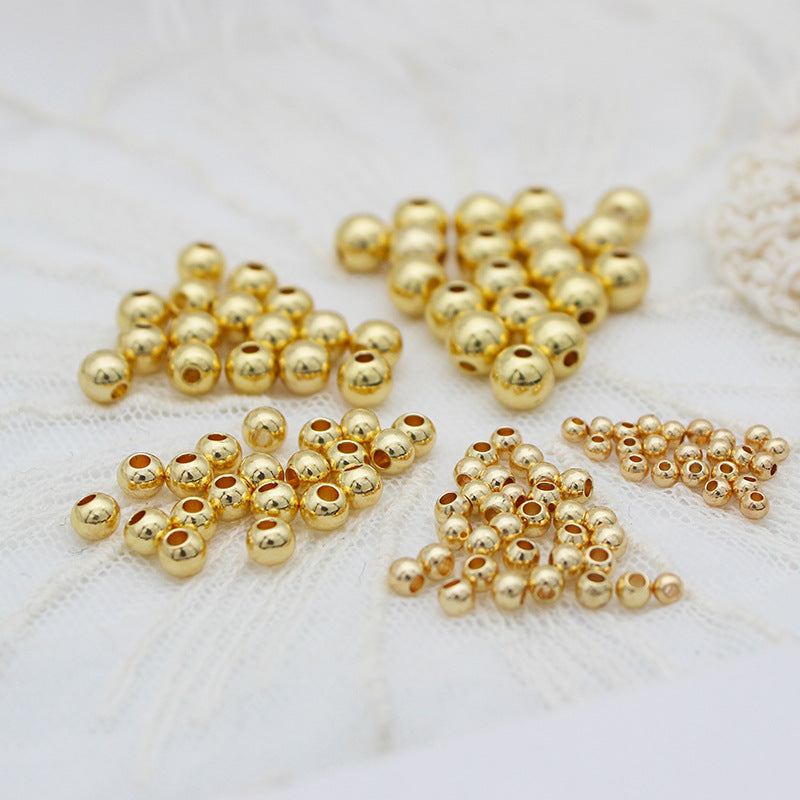 Wholesale DIY Copper Plated 18K Gold Jewelry Beaded Accessories
