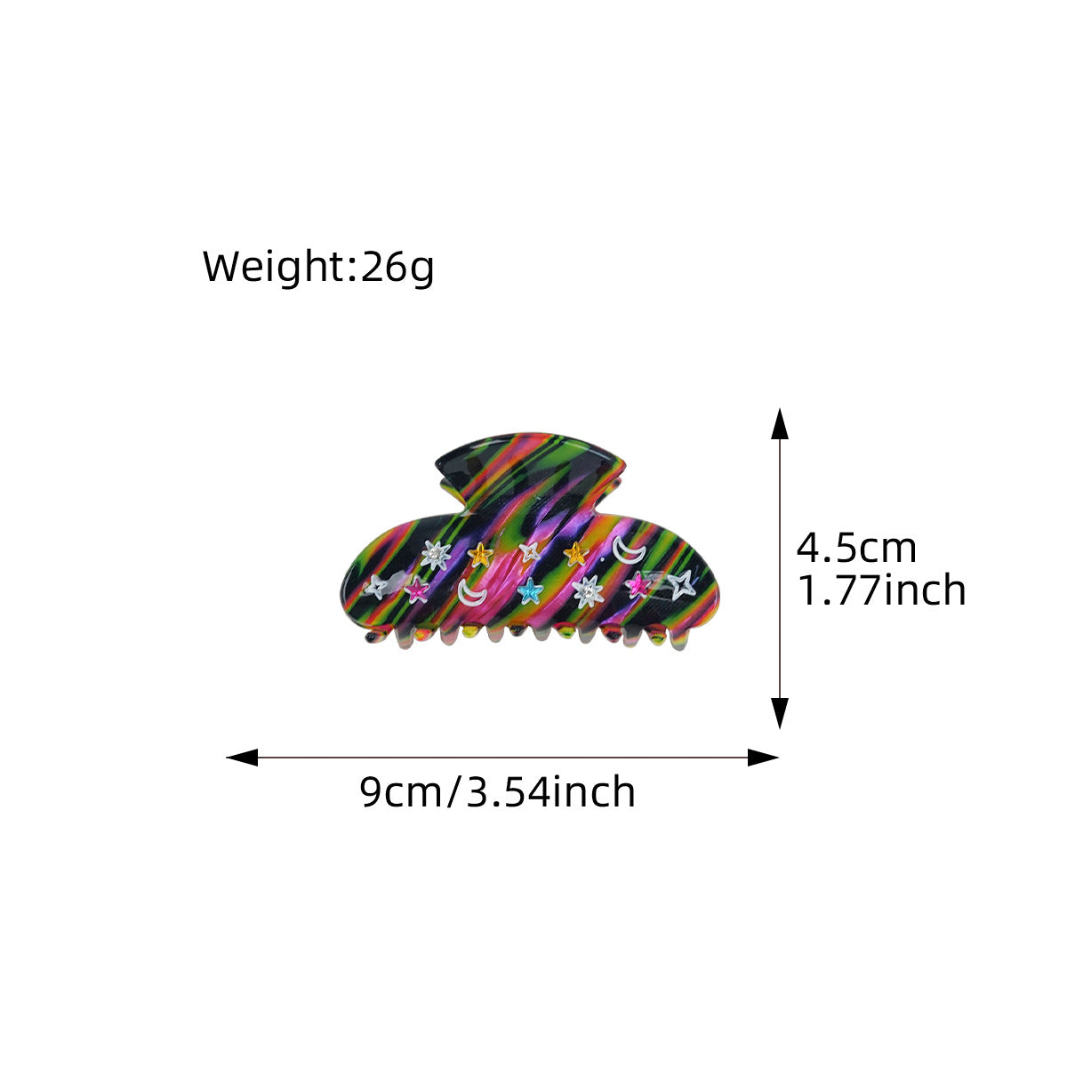 Wholesale Diamond Star Moon Back Head Hair Shark Clip Light Luxury Textuous Valentine's Day Hairpin