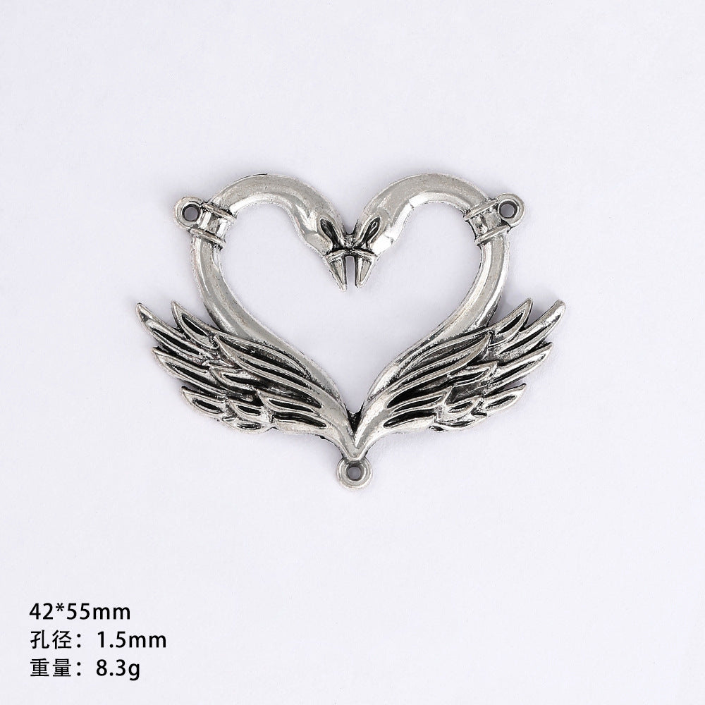Wholesale 20pcs Gothic style dark punk love DIY necklace pendant