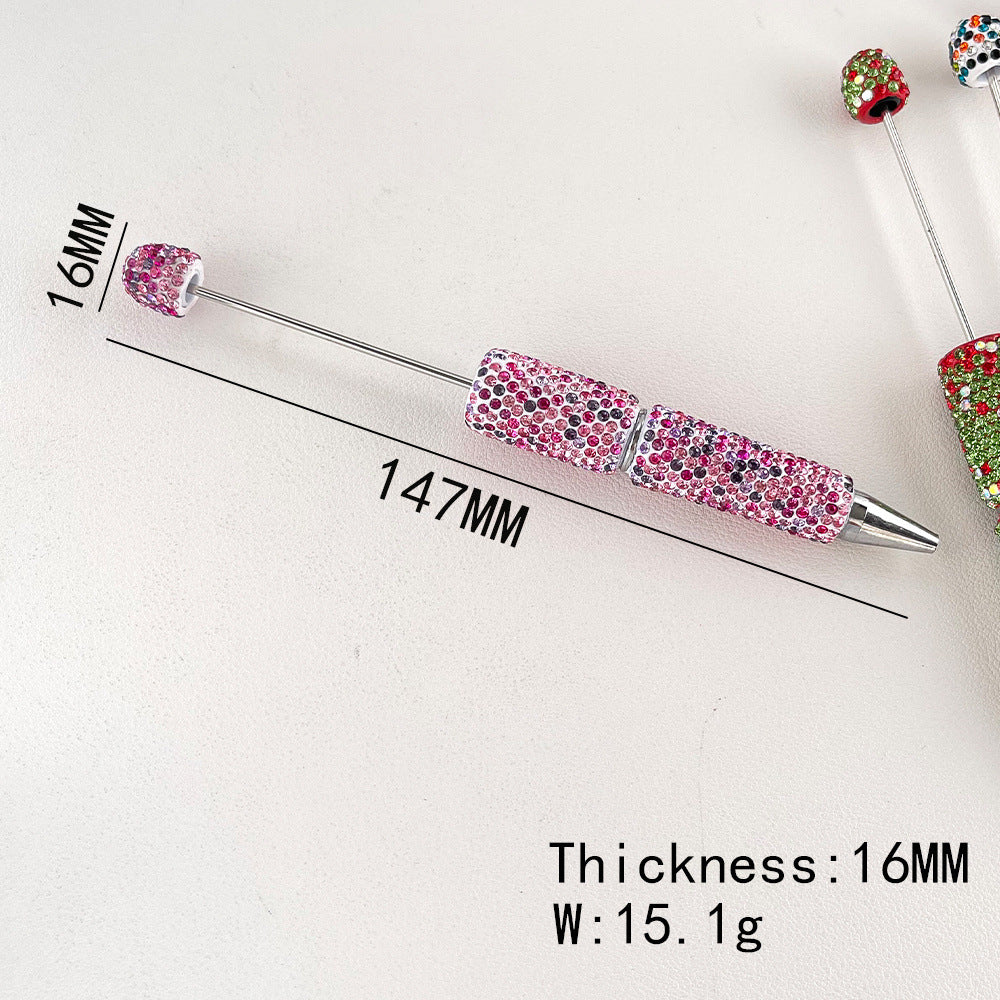 Wholesale 5pcs diamond-encrusted multicolored Beadable pen