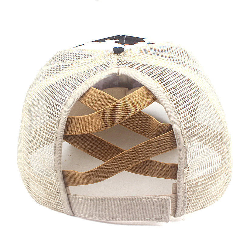 Wholesale Cotton Cross Horsetail Embroidery Patch Baseball Cap