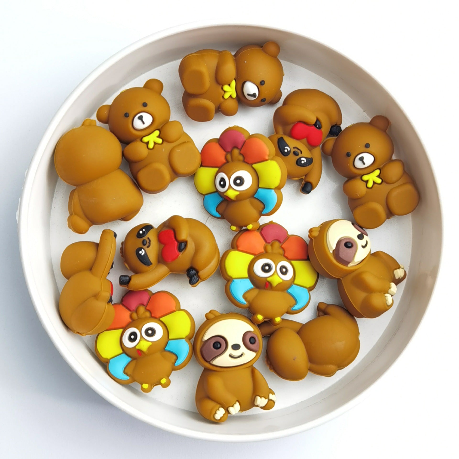 Wholesale 10pcs Cute Cartoon Animal Beads Focal Beads
