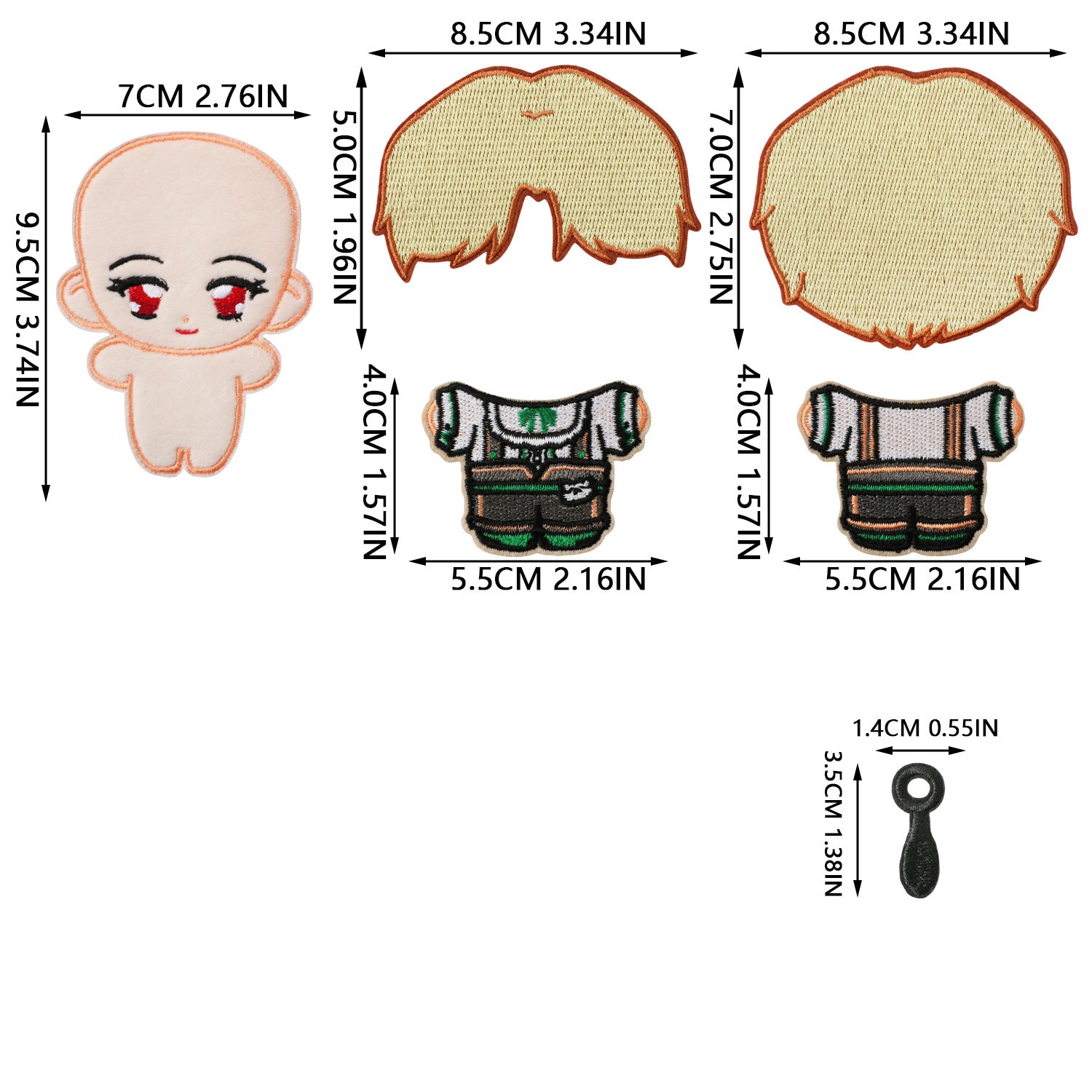 Wholesale Fashion Embroidered Iron On Patches Cozy Woven Doll Design For Jeans Canvas Bag DIY Craft Supply Bag Charm OLY Exclusive