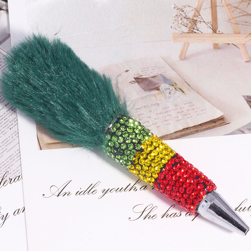 Wholesale 5pcs Multi colored plush rainbow beadable pens