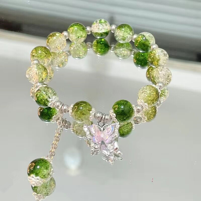 Wholesale Butterfly Glass Beaded Bracelet