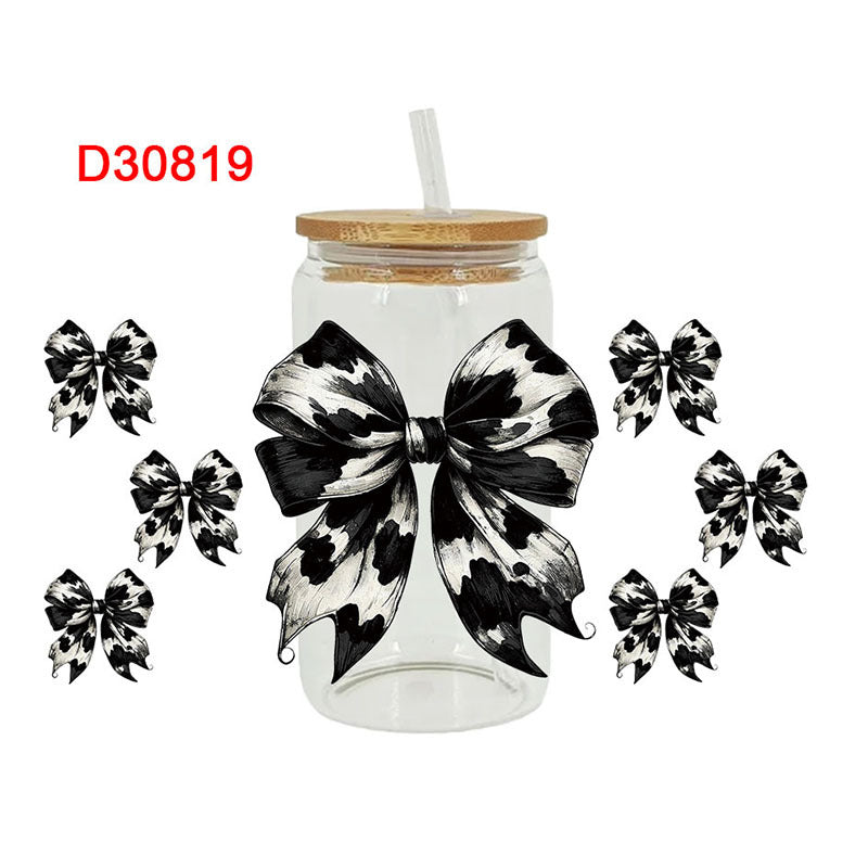 Wholesale Colorful and diverse bows 16oz Cup UV DTF Wraps