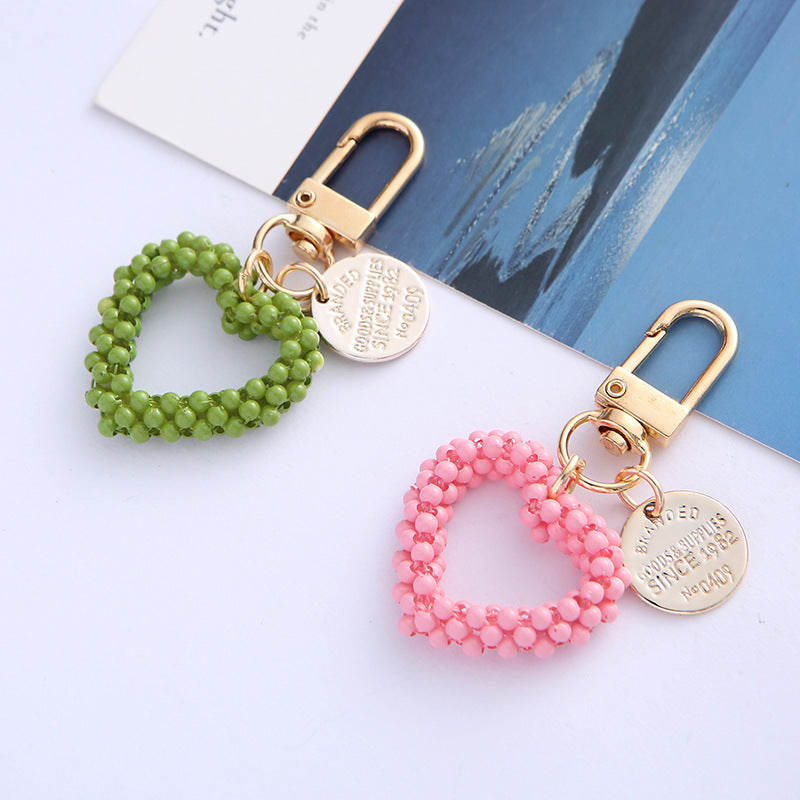 Wholesale Pearl Colored Love Resin Keychains