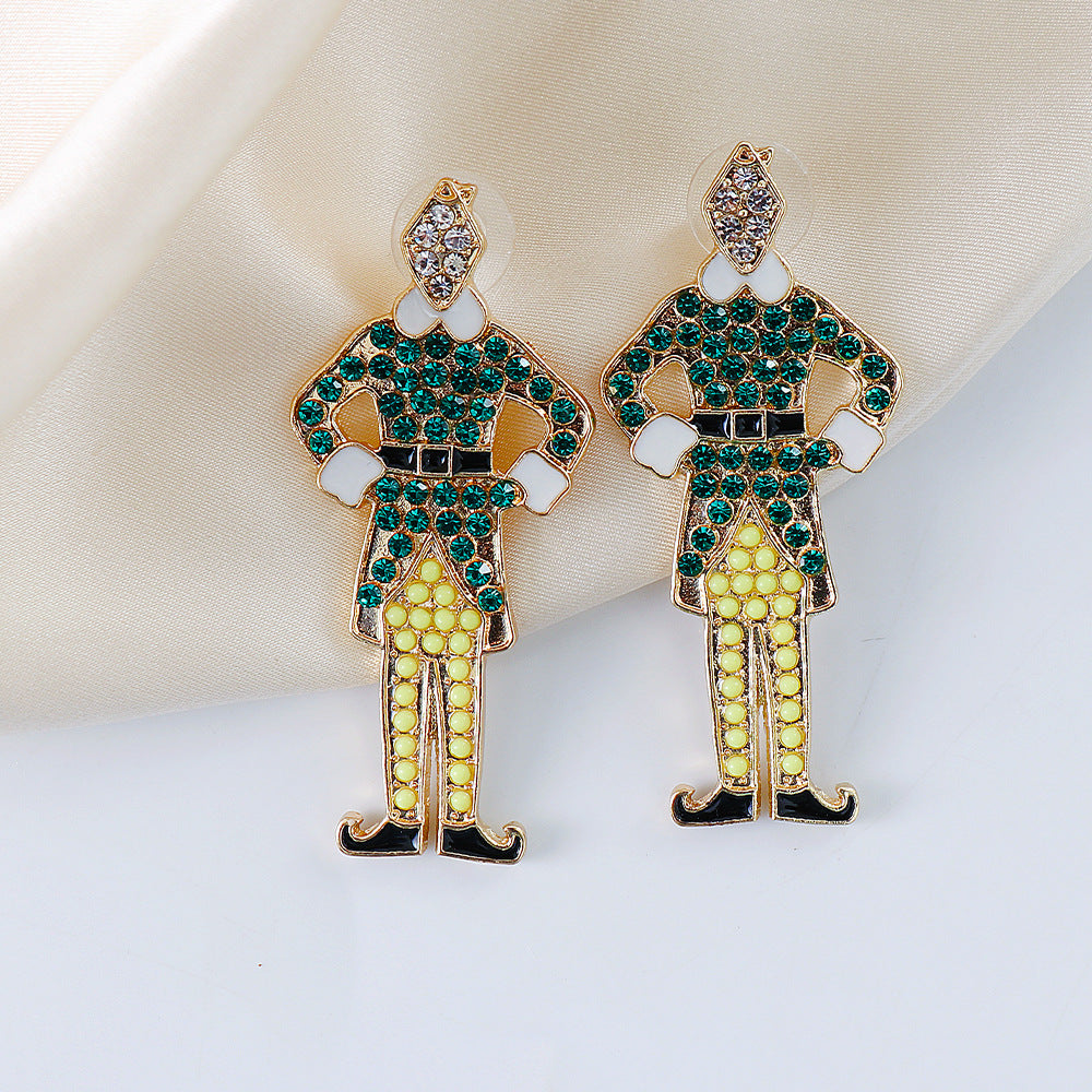 Wholesale Creative Cartoon Nutcracker Earrings