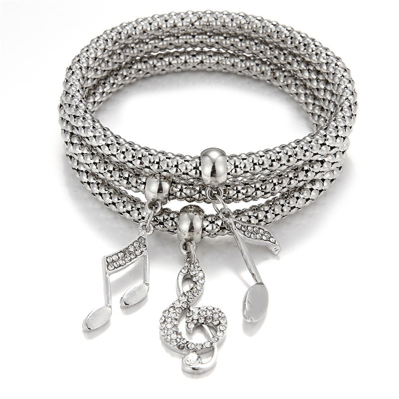 Wholesale Popcorn Chain Three Color Set Bracelet