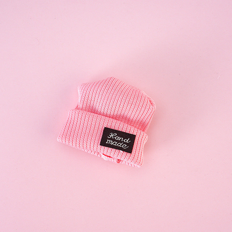 Wholesale Fashionable Plush Hat with Tag for 6-Inch Doll Casual Versatile Doll Clothes Suitable for Teenage Boys And Girls